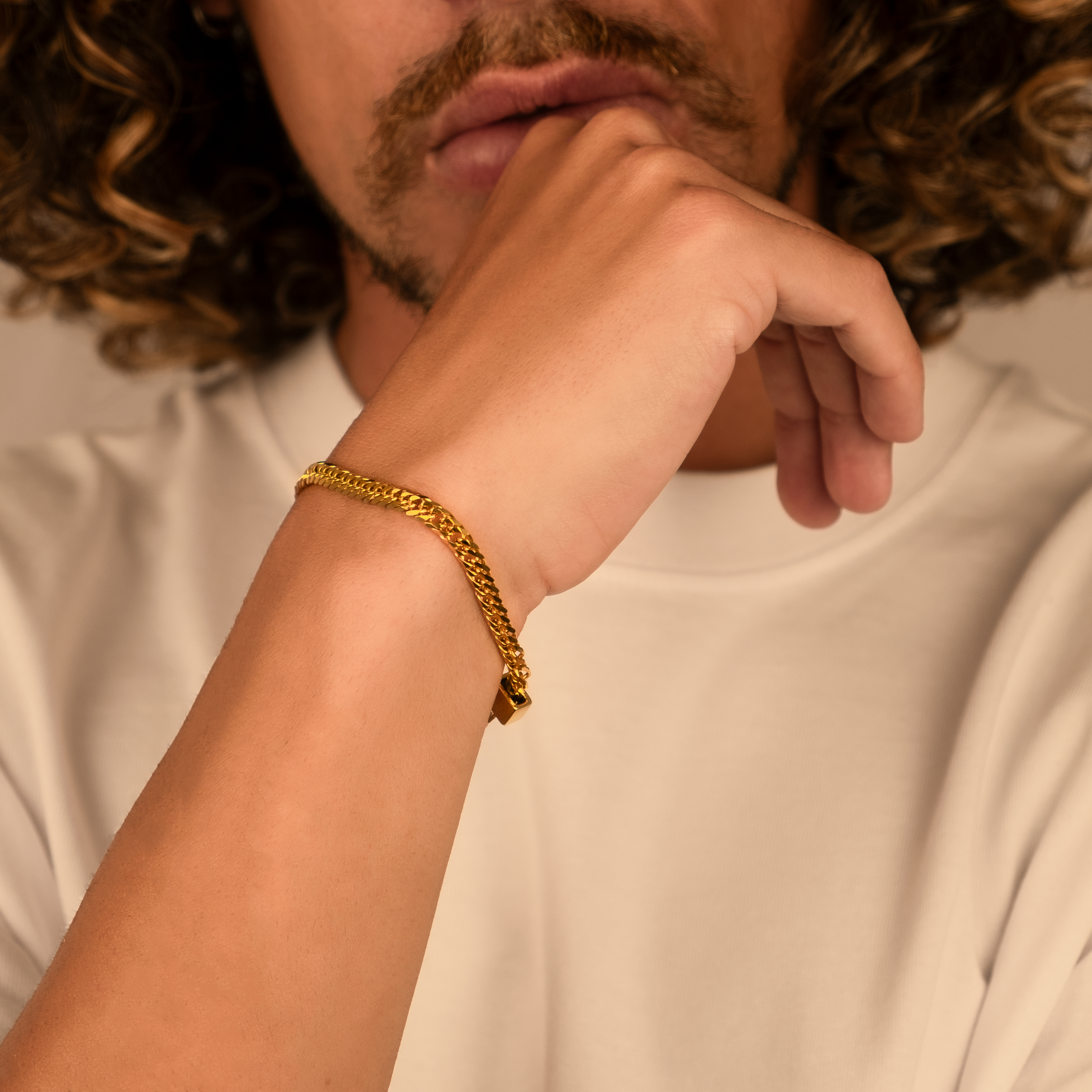 Double Cuban Bracelet "Oliver" | Gold Plated 5mm