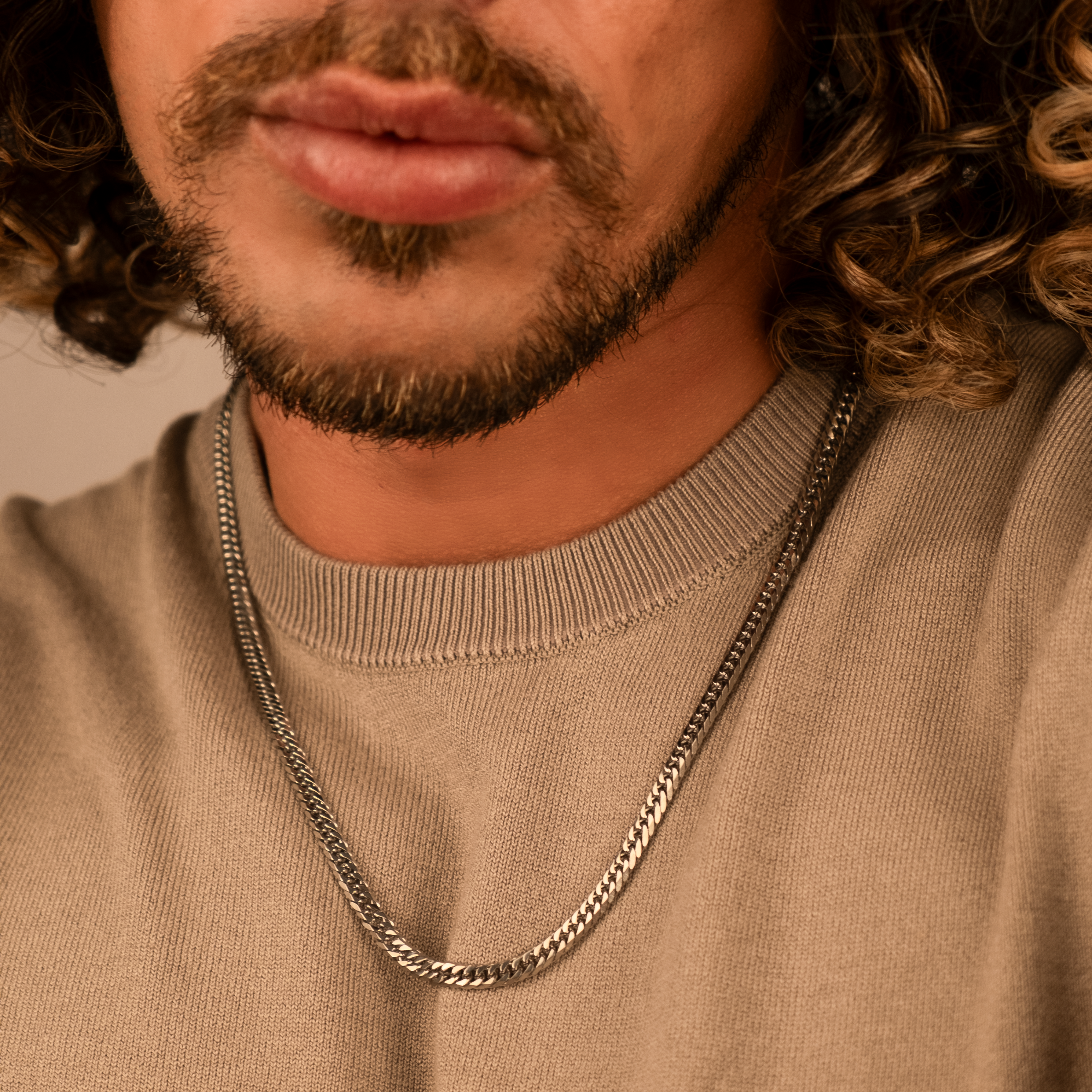 Double Cuban Necklace "Oliver" | Silver 5mm