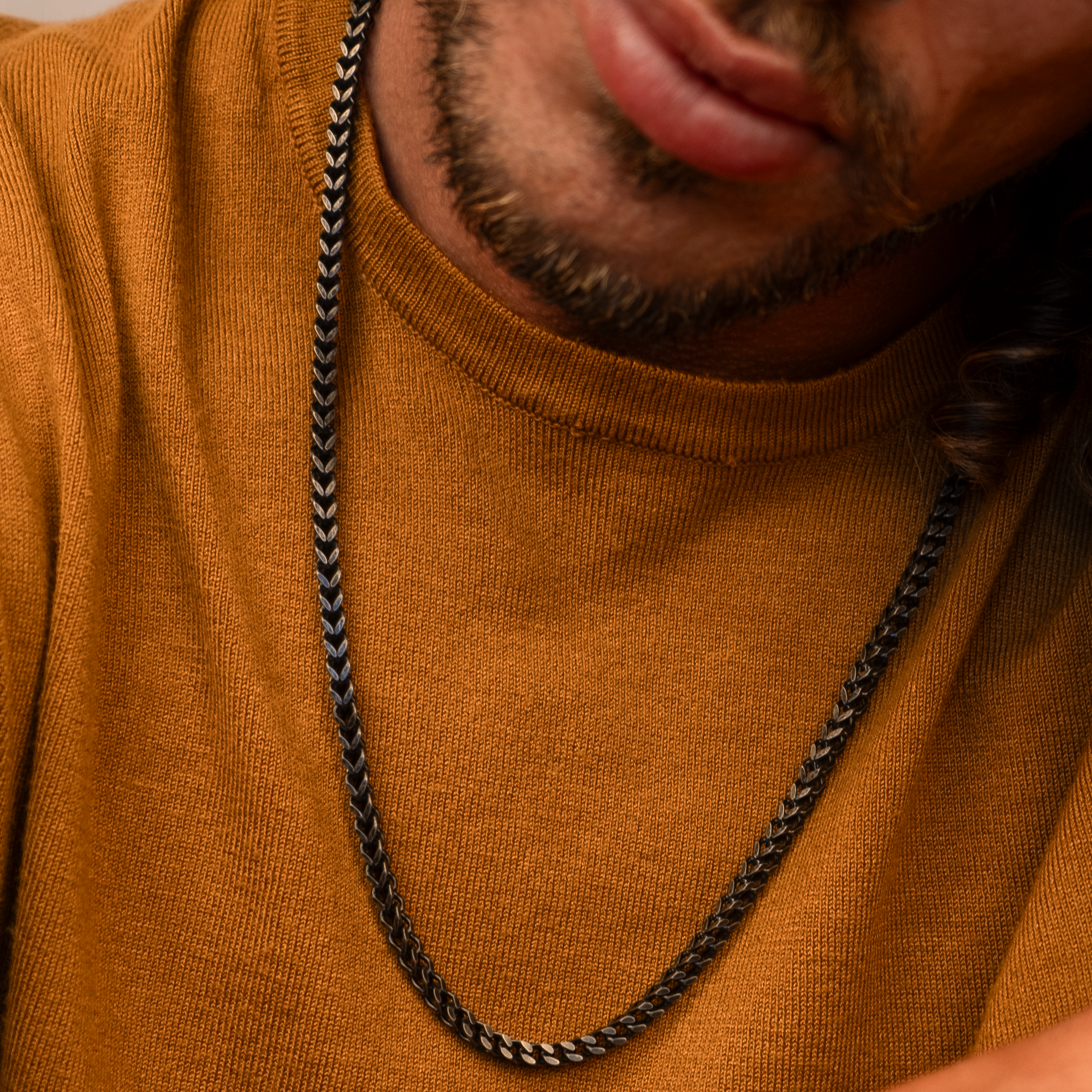 Franco Necklace "Lucas" | Antique Steel 4mm